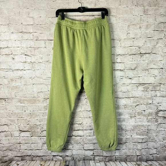 WEWOREWHAT Women's Medium Sweatpants Joggers Sage Green 100% Cotton Drawstring M - Picture 10 of 10